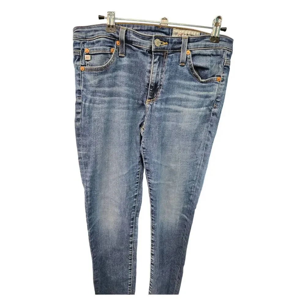 AG Adriano Goldschmied Straight Raw Hem Ankle Jeans size 28 - Picture 2 of 10